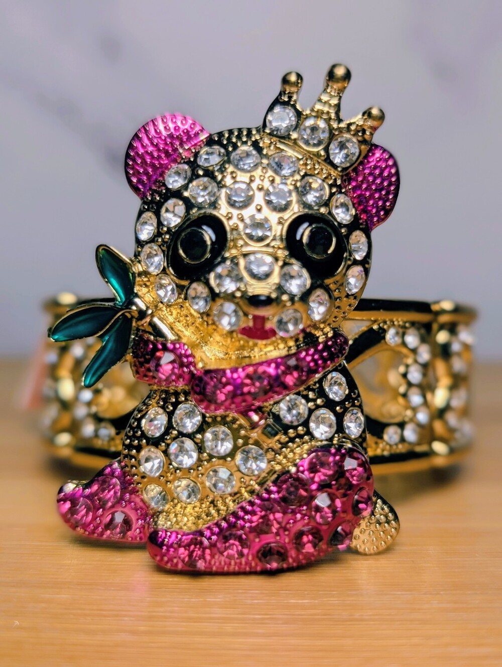 Panda Crystal & Rhinestone Bracelet, Brooch, Pendant Combo